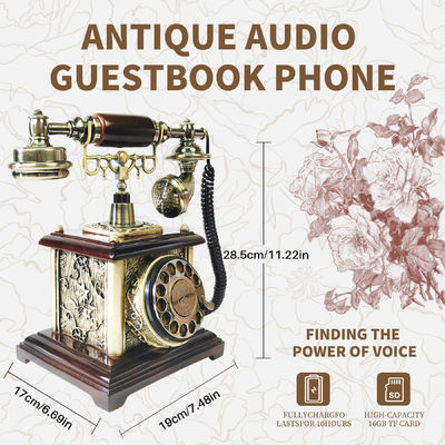 Vintage Retro Style Video Buku Tamu Pernikahan Pengisian Telepon Rekaman Untuk Pernikahan