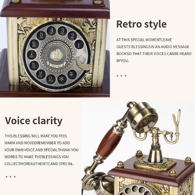 Vintage Retro Style Video Buku Tamu Pernikahan Pengisian Telepon Rekaman Untuk Pernikahan