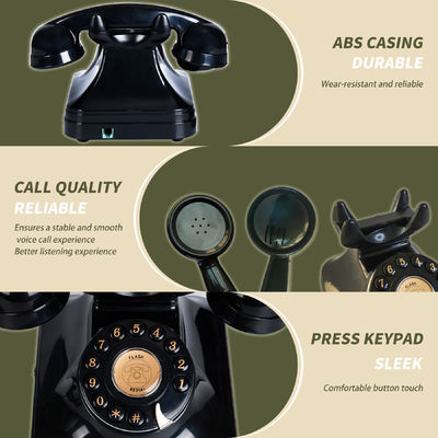 Pengisian Audio Pernikahan Buku Tamu Hitam Vintage Phone Voice Recorder Untuk Menjaga Kenangan