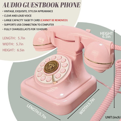 Event Voice Guest Book Pernikahan Plastik Clear Recording Pernikahan Telepon Guest Book 10 jam