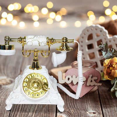 White Audio Telephone Guest Book Baterai Panjang Hidup Diy Video Guest Book
