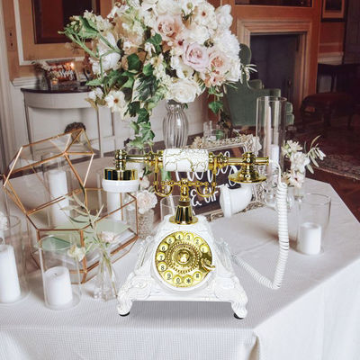 White Audio Telephone Guest Book Baterai Panjang Hidup Diy Video Guest Book