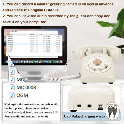 USB Voicemail Buku Tamu Jelas Telepon Buku Tamu Untuk Pernikahan Acara
