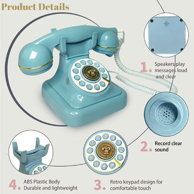 32GB Clear Sound Telephone Guest Book Pernikahan Biru Untuk Baby Shower Acara