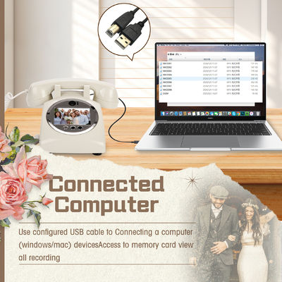 Buku Tamu Video Putih Plastik USB Kompatibel Ponsel Buku Tamu Untuk Kamar Mandi