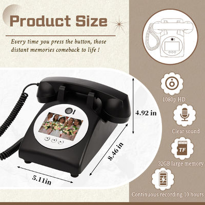 32GB Video Guest Book HD 1080P Telepon Guest Book Dengan Lampu Malam Untuk Kenangan Yang Dicintai