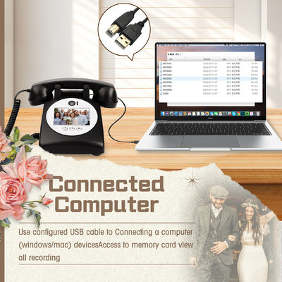32GB Video Guest Book HD 1080P Telepon Guest Book Dengan Lampu Malam Untuk Kenangan Yang Dicintai