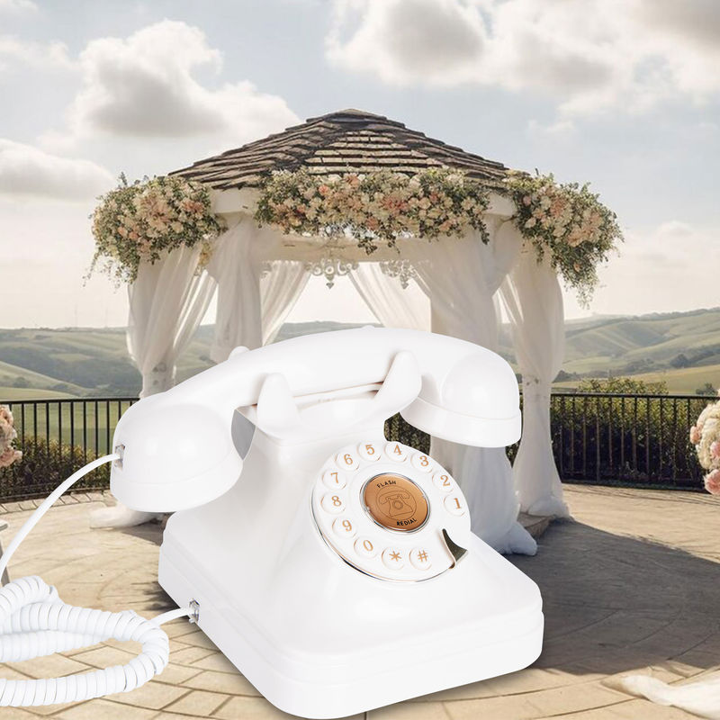 Stylish Wedding Guest Book Telepon Daya Isi Ulang Vintage Recorder Telepon Untuk Pernikahan