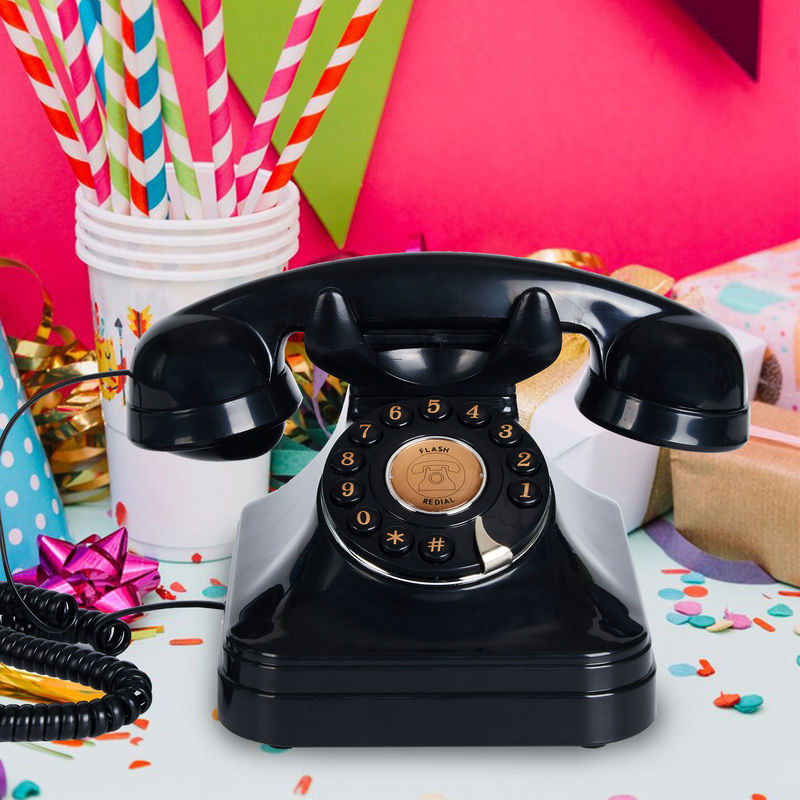 Pernikahan Perayaan Telepon Buku Tamu Suara Jelas Vintage Telepon Perekam Suara Desain Tombol